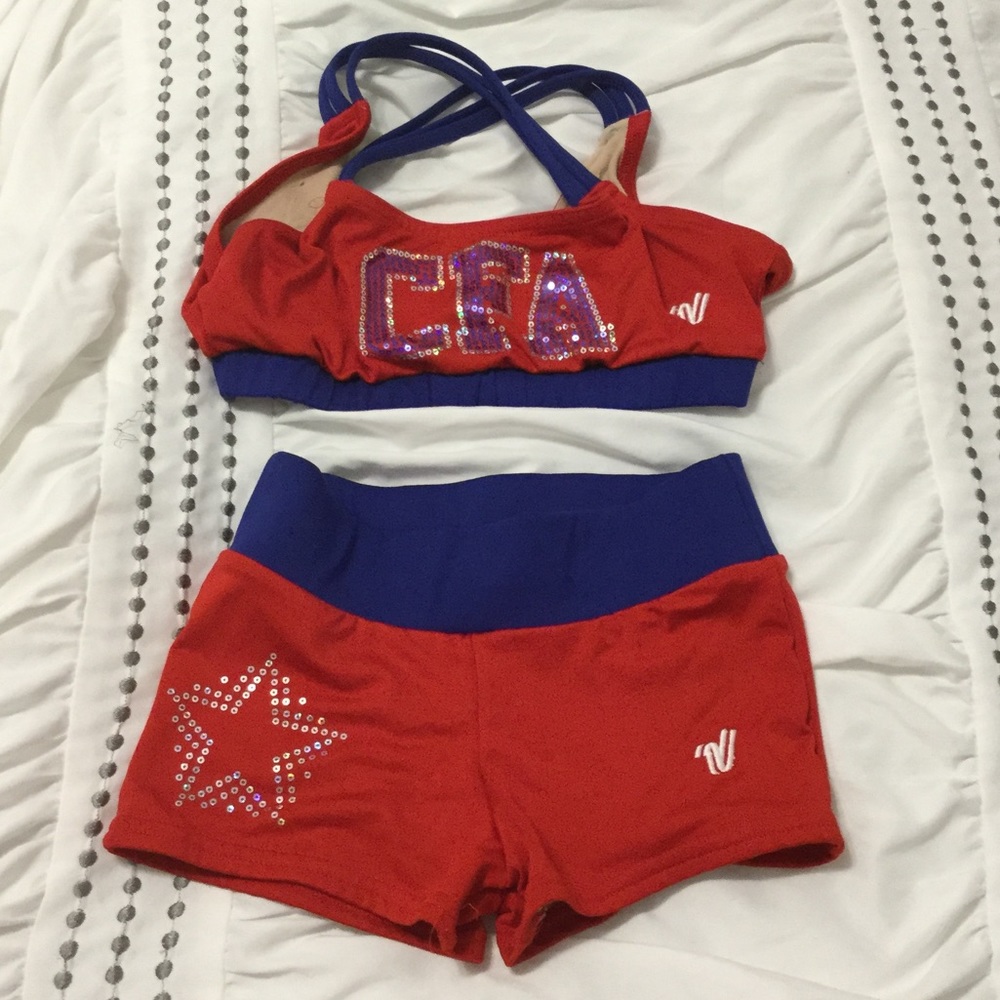 ⭐️Varsity Cheer Costume Uniform CFA Top & Shorts⭐️
